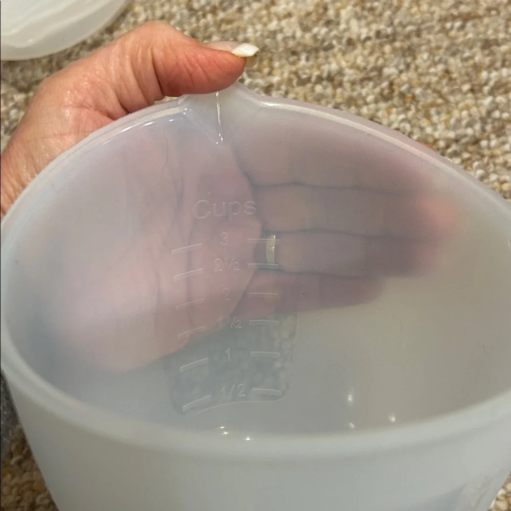 Pampered Chef silicone Prep Set measuring/storage bowls 3 Nesting~ Never Used - Picture 4 of 9